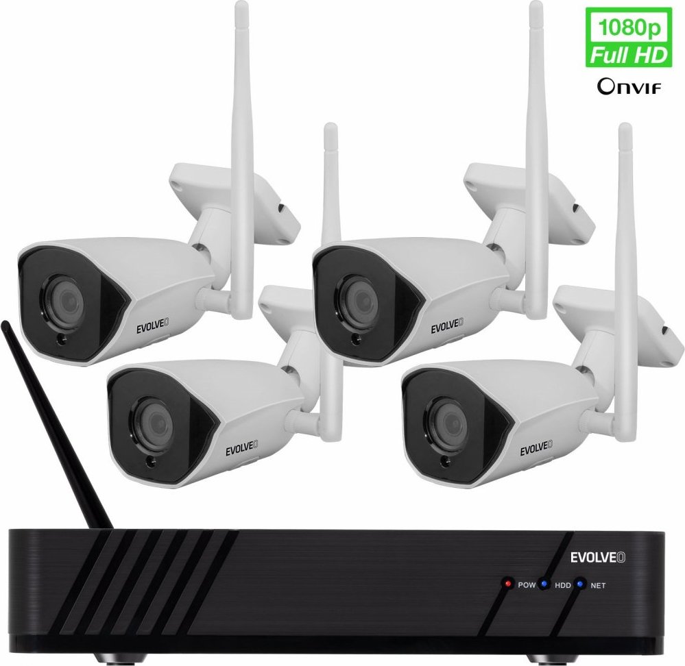 EVOLVEO kamerový systém Detective WN8 SMART, bezdrátový, 4 kamery