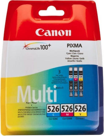 Canon CARTRIDGE CLI-526 C/M/Y Multi-pack SEC pro MG5150, MG5250, MG5350, MG6150, MG6250, MG8150, MG8250, MX885, MX895