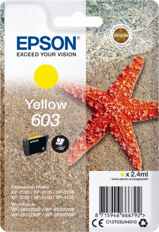 EPSON ink bar Singlepack "Hvězdice" Yellow 603 Ink