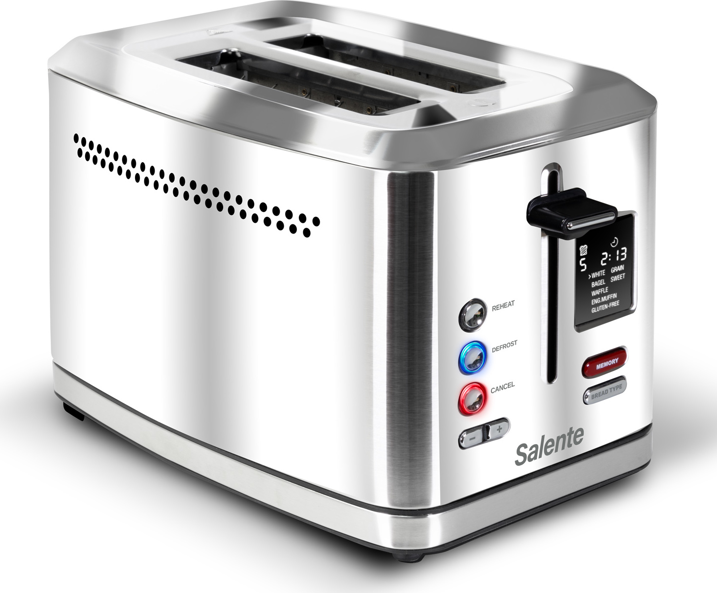 Salente ToastMax topinkovač s digitálním displejem, nerezová