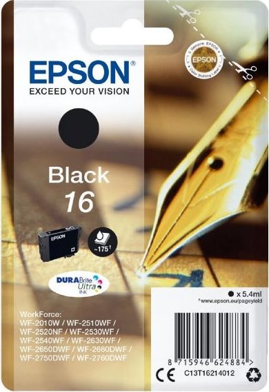 EPSON ink čer Singlepack "Pero" Black 16 DURABrite Ultra Ink