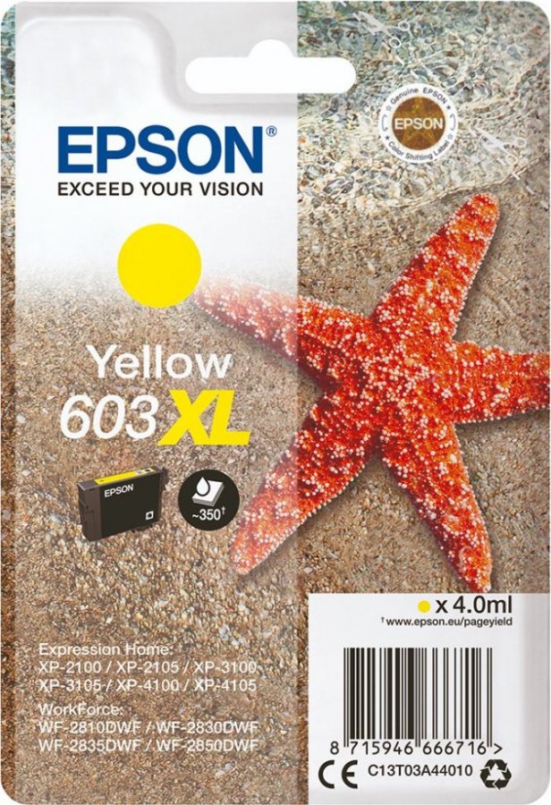 EPSON ink bar Singlepack "Hvězdice" Yellow 603XL Ink