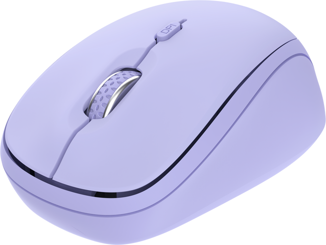 TRUST Myš YVI+, Bezdrátová, Eco, fialová