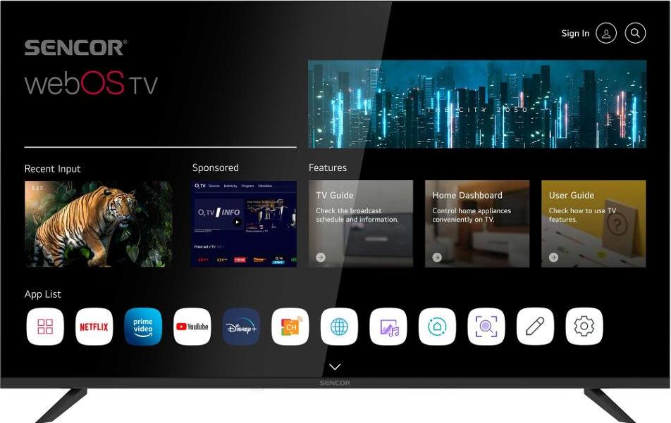 SLE 43US804B WEBOS UHD TV SENCOR