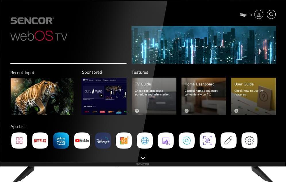 SLE 55US804B WEBOS UHD TV SENCOR