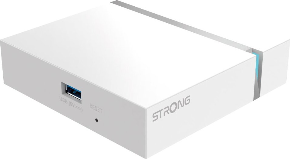 STRONG android box LEAP-S3+V2/ 4K UHD/ H.265/HEVC/ NETFLIX/ O2 TV/ HBO Max/ HDMI/ USB/ LAN/ Wi-Fi/ Android TV 11/ bílý