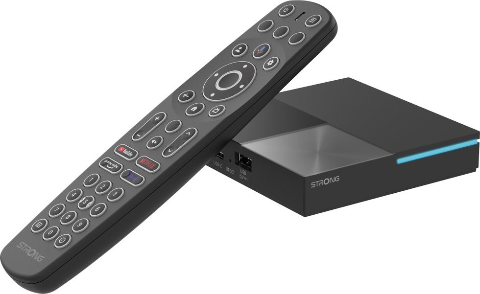 STRONG android box SRT LEAP-S3 PRO/ 4K UHD/ H.265/HEVC/ NETFLIX/ Disney+/ Chromecast/ HDMI/ USB/ LAN/ Wi-Fi 6/ Google TV