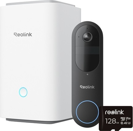 REOLINK bezpečnostní video zvonek D340B + Hub 1 + 128GB microSD