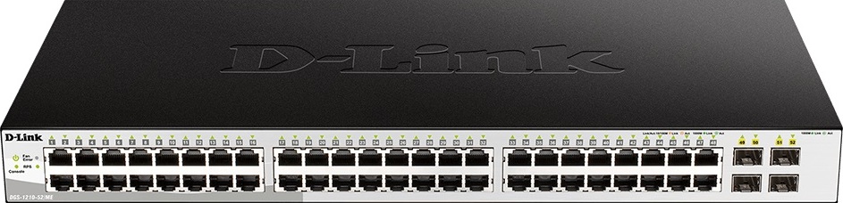 D-Link DGS-1210-52/ME/E 48-Port 10/100/1000BASE-T + 4-Port 1 Gbps SFP Ports Metro Ethernet