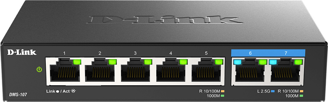 D-Link DMS-107/E 7-Port Multi-Gigabit Unmanaged Switch