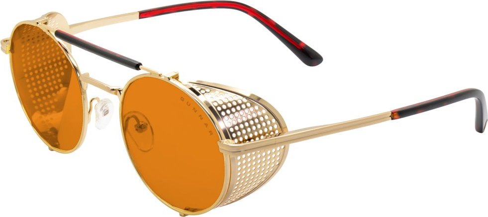 GUNNAR kancelářske/herní brýle BORDERLANDS 4 MOXXI  JACKPOT GOLD  jantarová skla max BLF 98 GUNNAR focus