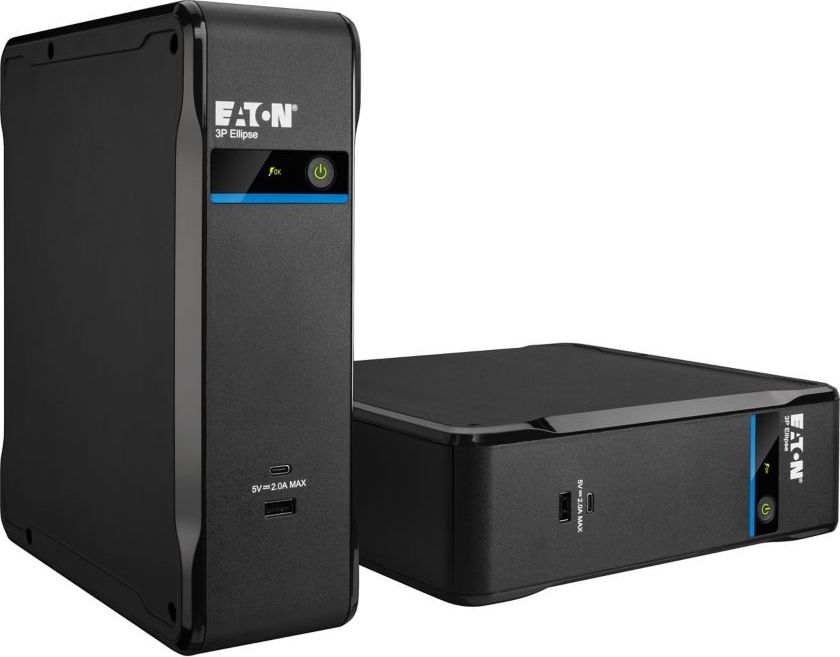 Eaton 3P Ellipse UPS DIN USB, 700 VA, 420 W, Vstup: C14, Výstupy: (3) Typ E, (1) Pouze přepěťová ochrana Typ E, Tower
