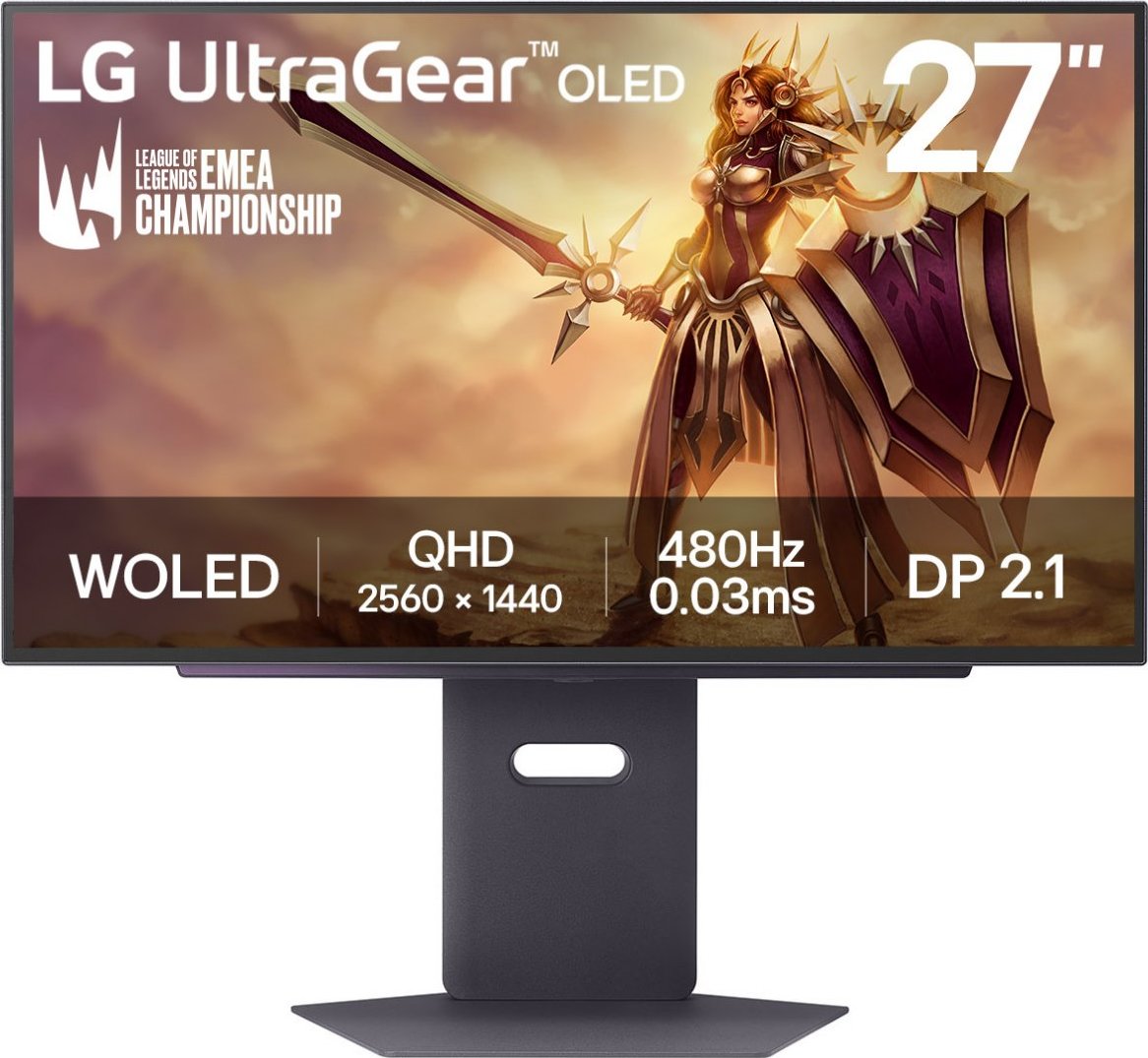 LG MT OLED 27" 27GX790A - OLED panel, 2560x1440, 0,03ms, 480Hz, G-Sync, HDMI, DP, USB, pivot