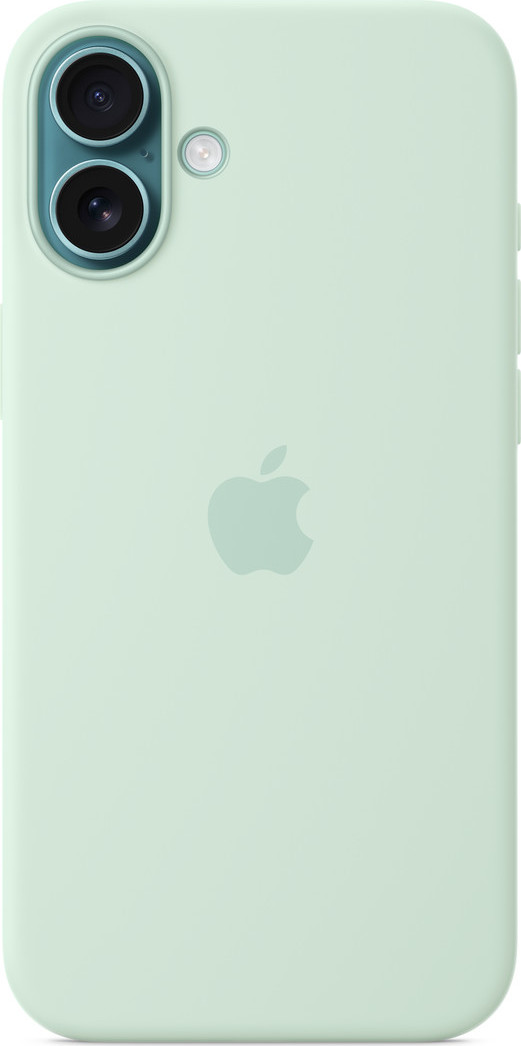 iPhone 16 Plus Silicone Case with MS - Aquamarine