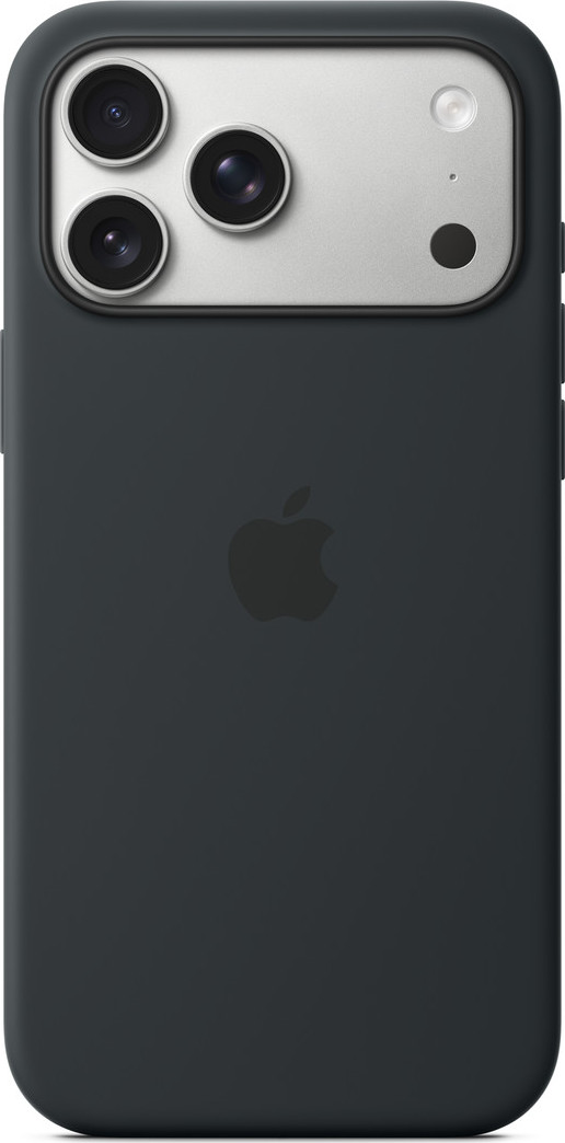 iPhone 17 Pro Max Silicone Case with MS – Black