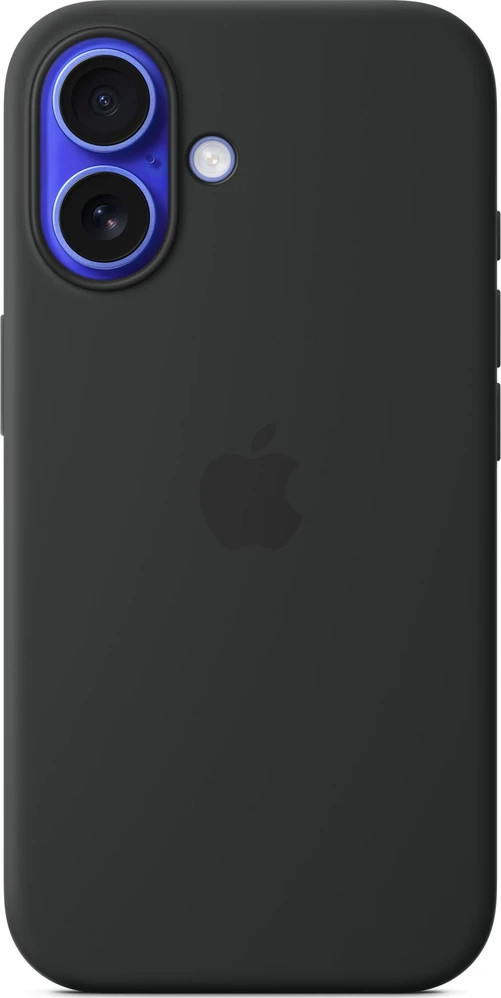 iPhone 16 Silicone Case with MS - Black
