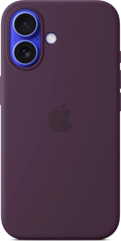 iPhone 16 Silicone Case with MS - Plum