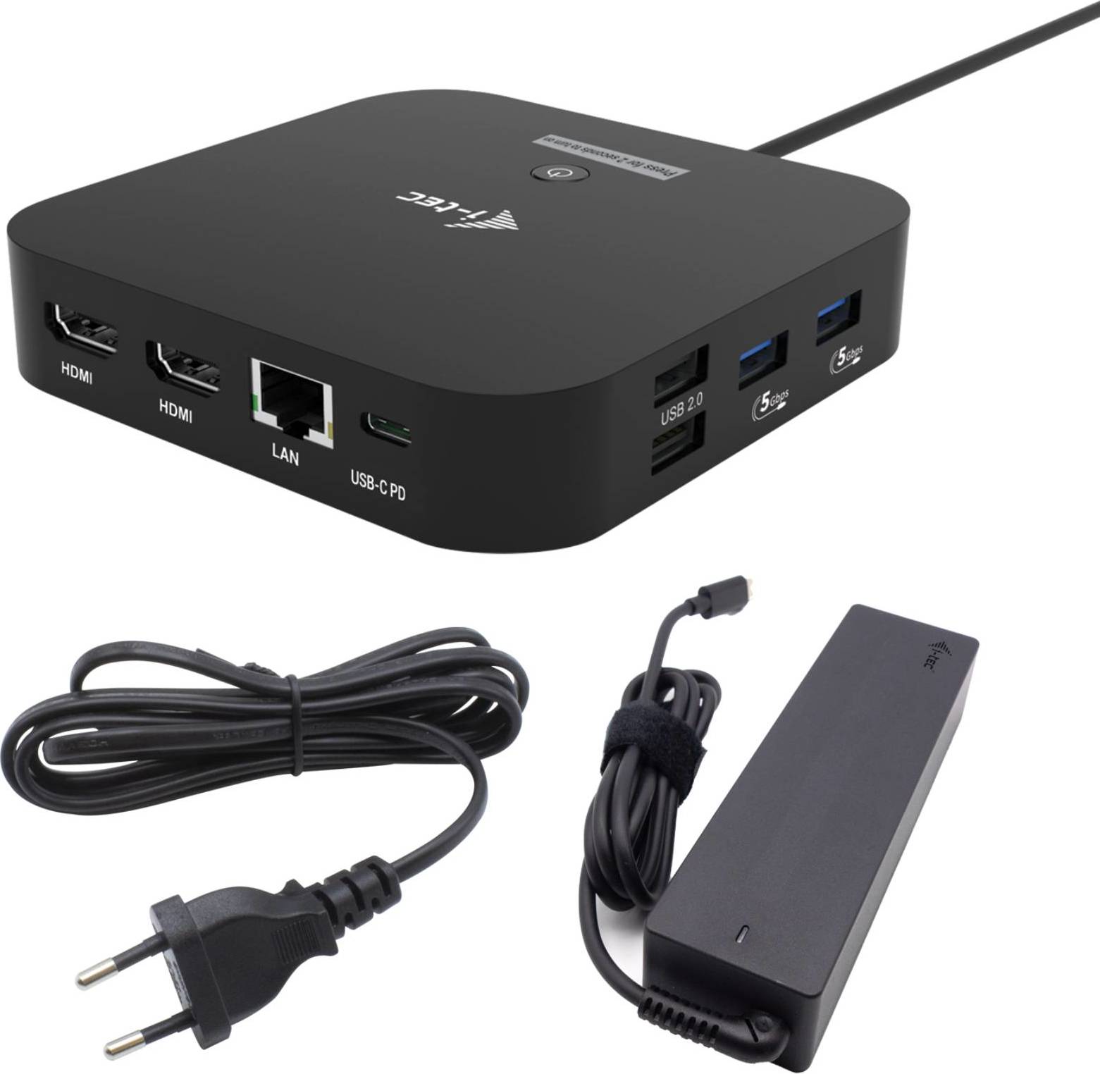 i-tec USB-C Dual HDMI Docking Station with Power Delivery 100W + i-tec Universal Charger 100W