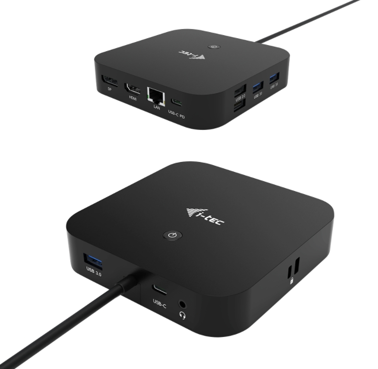 i-tec USB-C HDMI DP Docking Station, Power Delivery 100 W