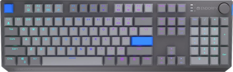 Endorfy mechanická klávesnice Thock V2 / bezdrátová / ARGB /  yellow sw. / USB / num. kl. / US layout