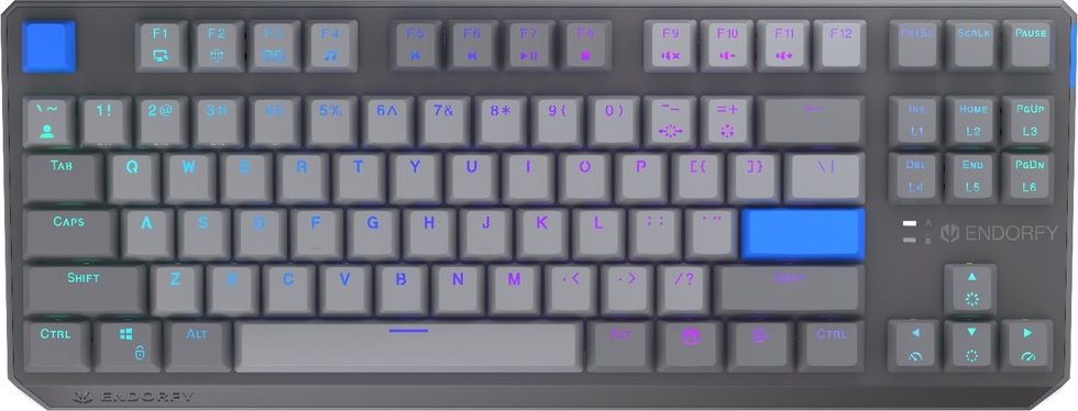 Endorfy mechanická klávesnice Thock V2 TKL / bezdrátová / ARGB /  yellow sw. / USB / US layout