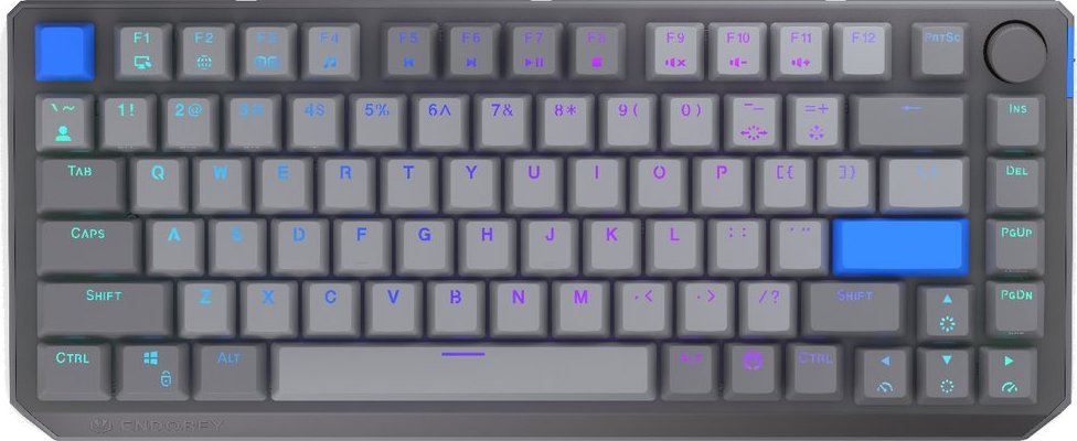 Endorfy mechanická klávesnice Thock V2 75% / bezdrátová / ARGB /  yellow sw. / USB / zmenšená / US layout