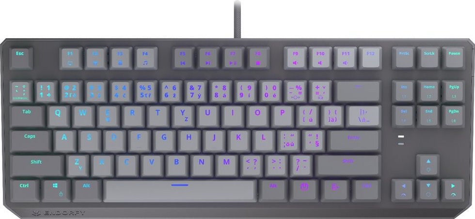 ENDORFY Herní klávesnice Thock V2 TKL, Mechanická, USB, CZ/SK, ARGB