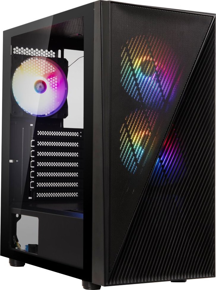 BitFenix skříň Helios / ATX / 4x120mm RGB fan / 2xUSB 3.0 / USB 2.0 / tvrzené sklo / černá