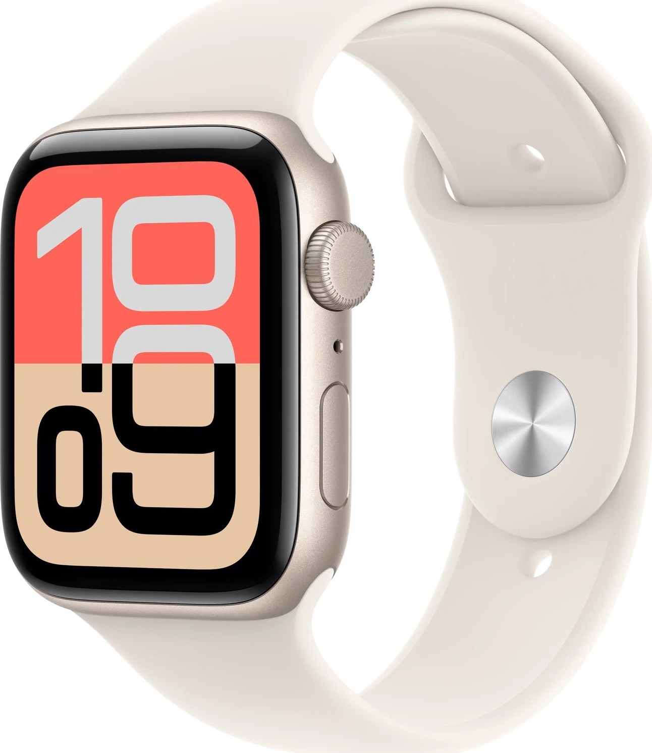 Apple Watch SE 3 GPS 44mm Starlight Aluminium Case with Starlight Sport Band - S/M