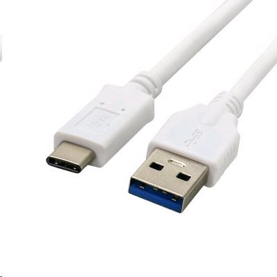 C-TECH kabel USB 3.0 AM na USB-C kabel (AM/CM), 2m, bílý