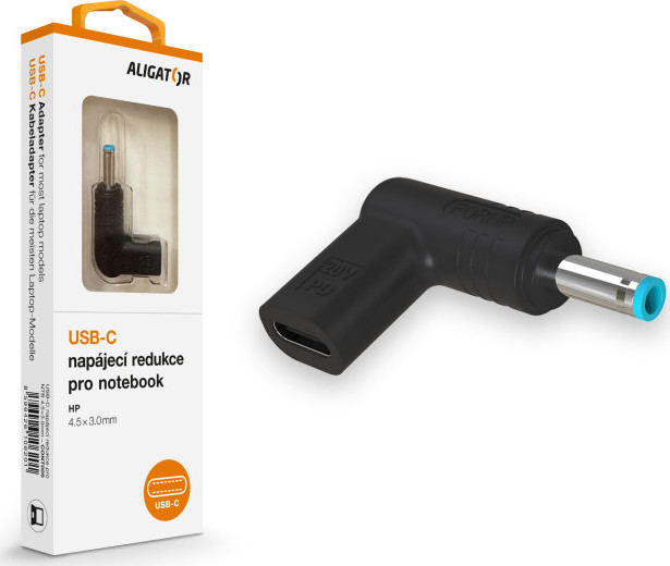 Aligator USB-C napájecí redukce 4.5*3.0mm pro notebooky HP