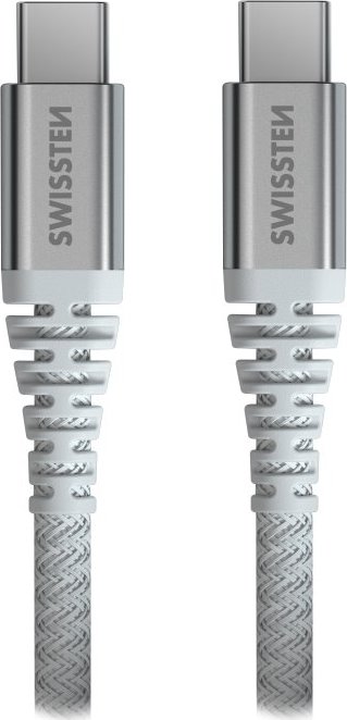 Swissten datový kabel kevlar usb-c / usb-c 1,5 m bílý