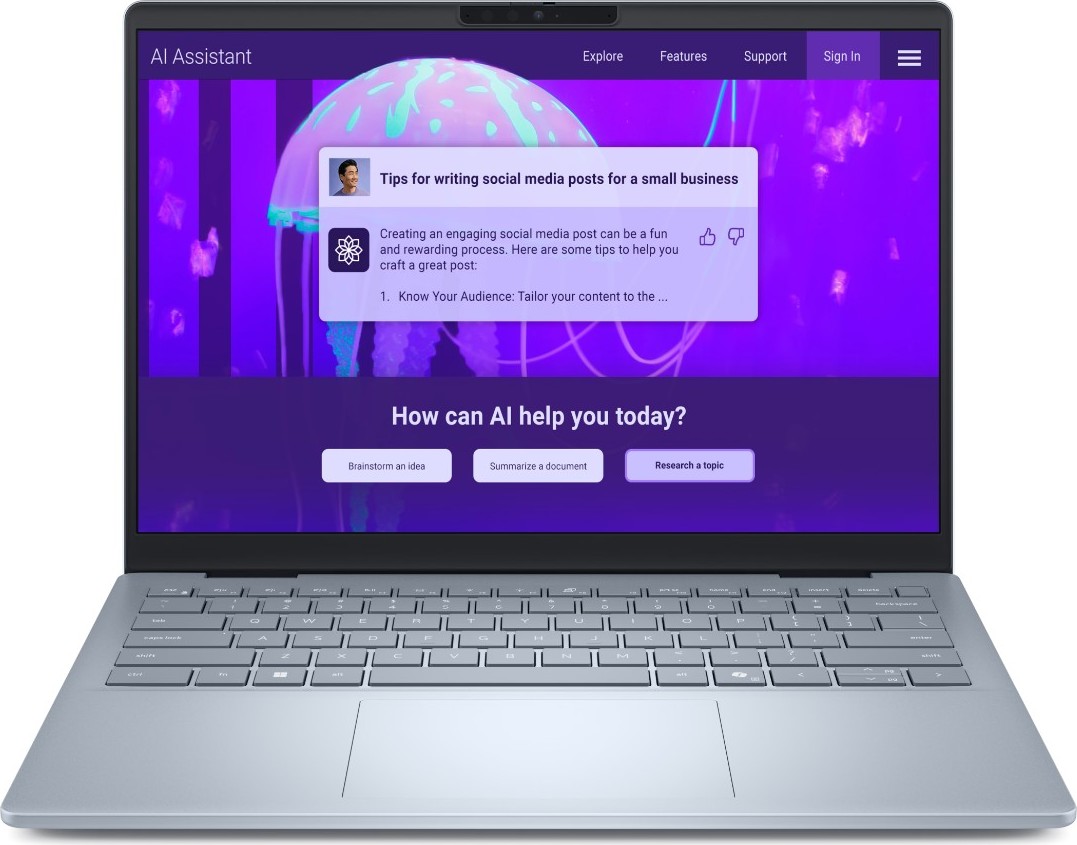 DELL 14 Plus DB14250/ Ultra 7 256V/ 16GB/ 512GB SSD/ 14" 2.5K/ FPR/ W11Pro/ modrý/ 3Y PS NBD on-site