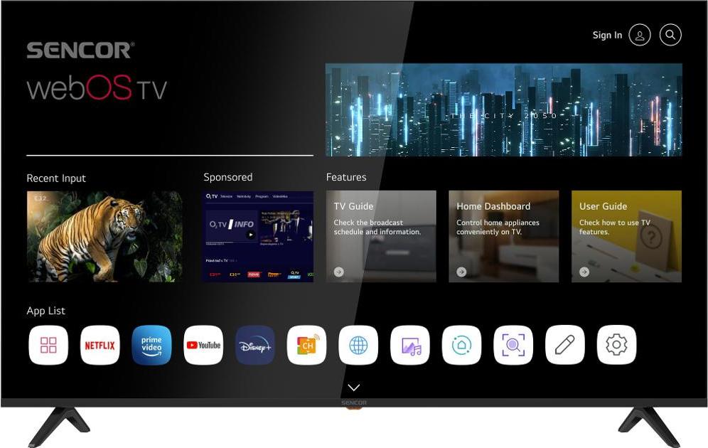 SLE 65US804B WEBOS UHD TV SENCOR
