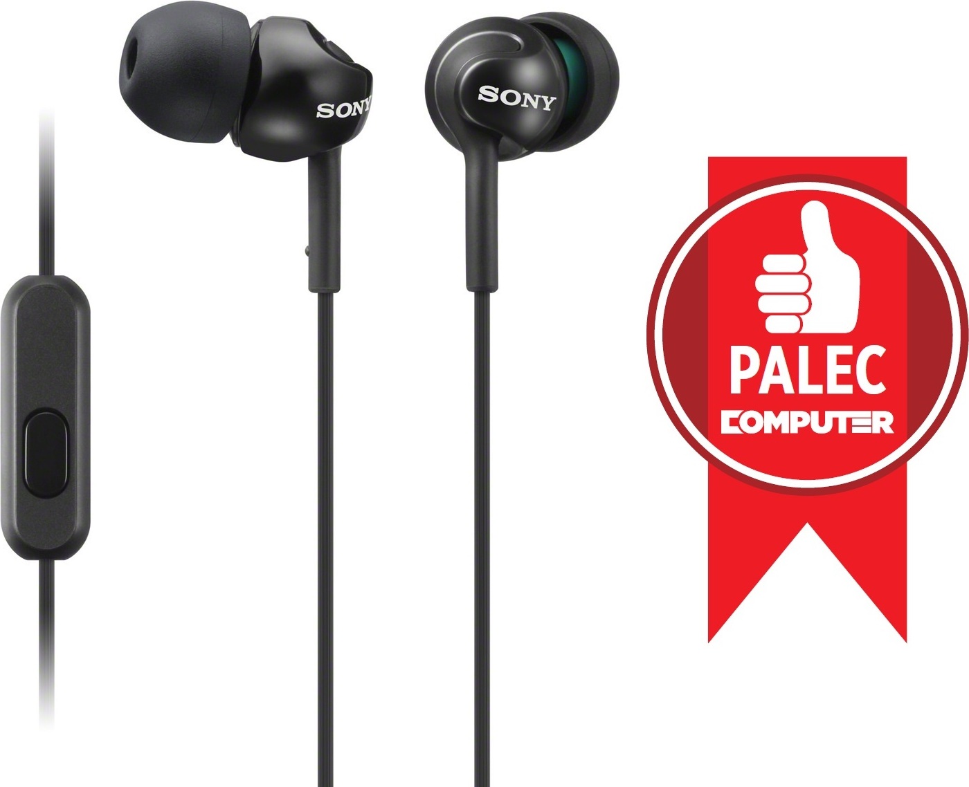 SONY stereo sluchátka MDR-EX110AP, černá