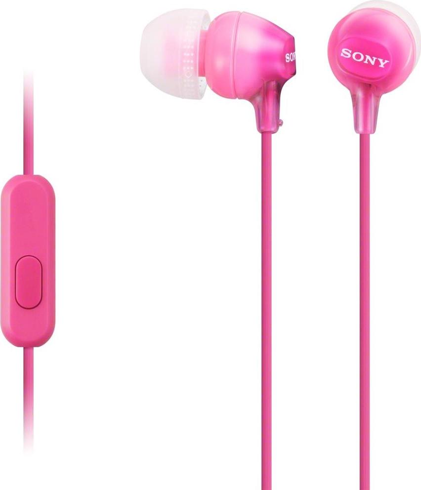 SONY stereo sluchátka MDR-EX15AP, růžová