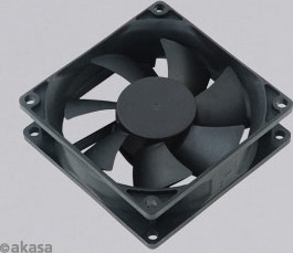 přídavný ventilátor Akasa 80x80x25 black OEM H
