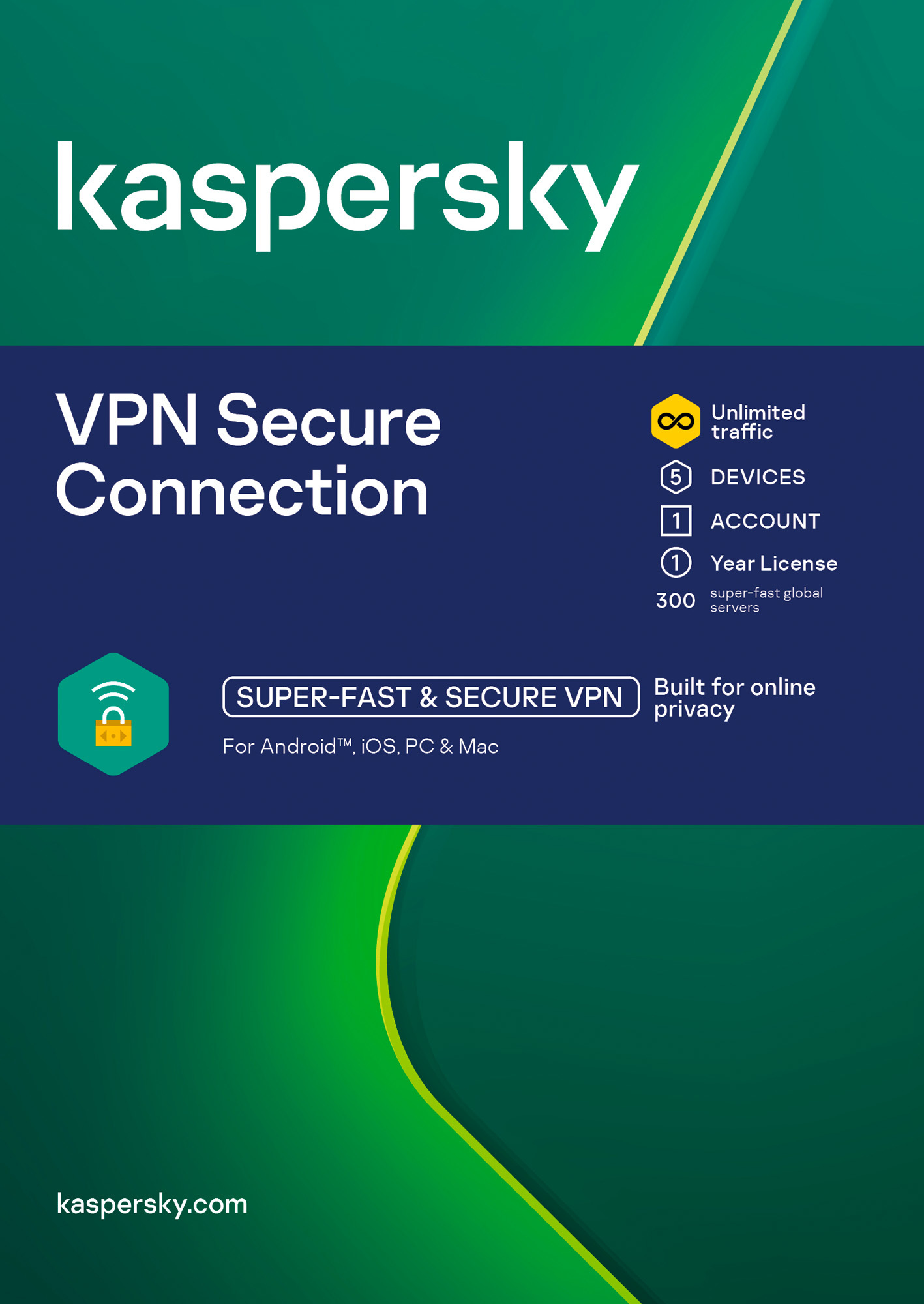 ESD Kaspersky VPN Secure Connection 5x 1 uživatel 1 rok