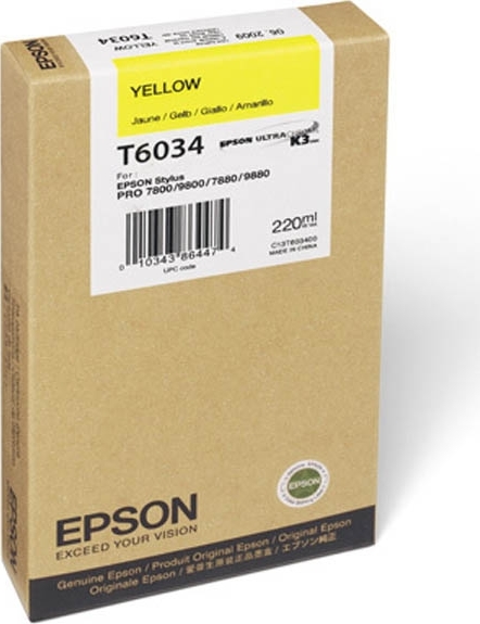 EPSON ink bar Stylus Pro 7800/7880/9800/9880 - yellow (220ml)