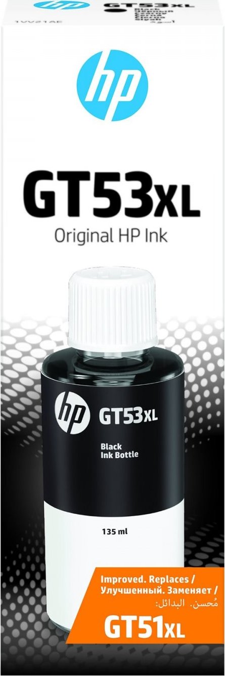 HP GT53 135ml Black Original Ink Bottle (6,000 pages)