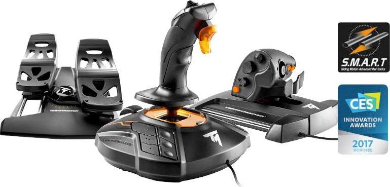 THRUSTMASTER Joystick T16000M FLIGHT PACK + plynový pedál + pedálová sada, pro PC