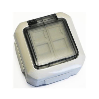 ABB Datová zásuvka OUTDOOR IP54 STP CAT5E 2xRJ45