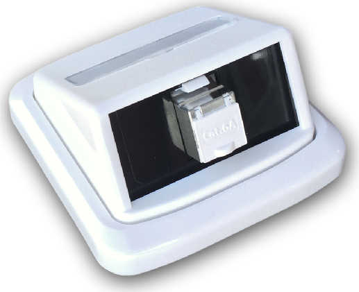 Jednozásuvka ABB TANGO 1xRJ45 cat6A STP bílá