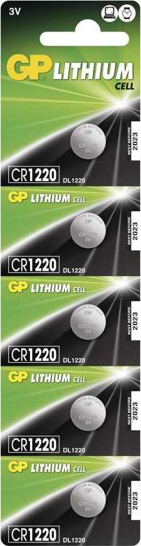 GP lithiová baterie 3V CR1220 5ks