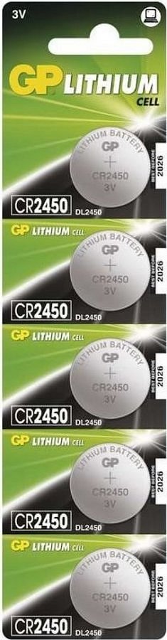 GP lithiová baterie 3V CR2450 5ks