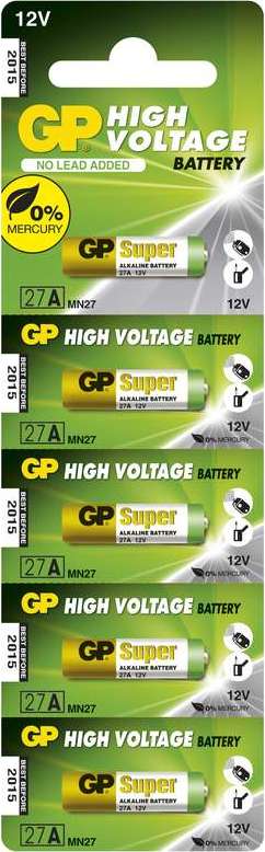 GP alkalická baterie 12V 27A 5ks