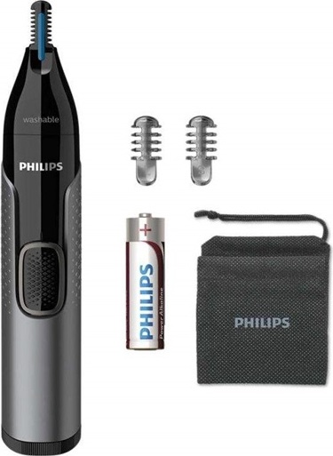 Philips NT3650/16 zastřihovač, na chloupky v nose, chloupky v uších, obočí, voděodolný, 2 nástavce, na baterie
