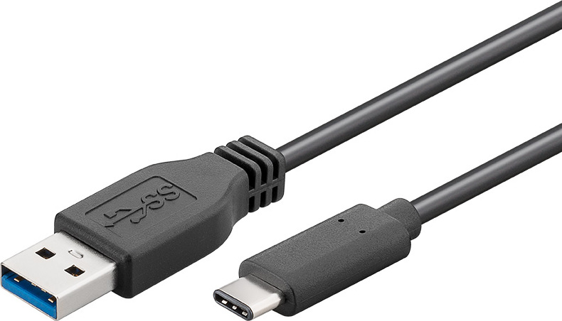 PremiumCord Kabel USB 3.1 konektor C/male - USB 3.0 A/male, černý, 1m