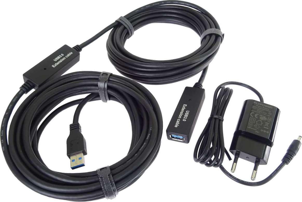 PremiumCord USB 3.0 repeater a prodlužovací kabel A/M-A/F 10m