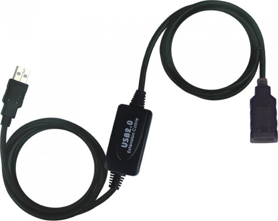PREMIUMCORD USB 2.0 repeater a prodlužovací kabel A/M-A/F 10m